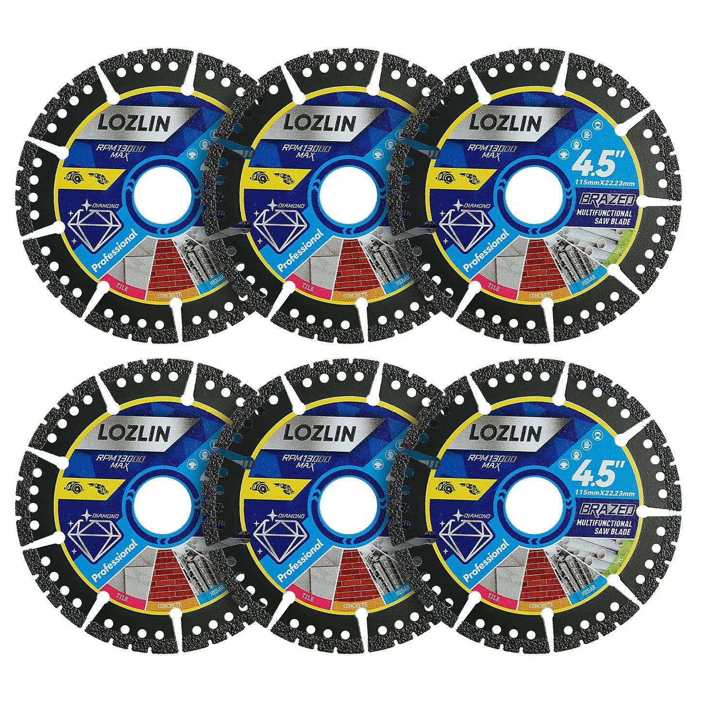 4.5" Multi Material Cutting Blade for Angle Grinder Metal Tile Stone Cutting